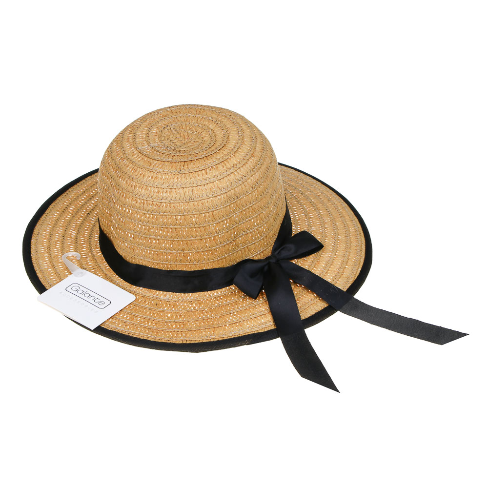 GALANTE Шляпка женская с контрастной окантовкой, р-р 56, 100% целлюлоза, 3 цвета, арт.№ 314-013