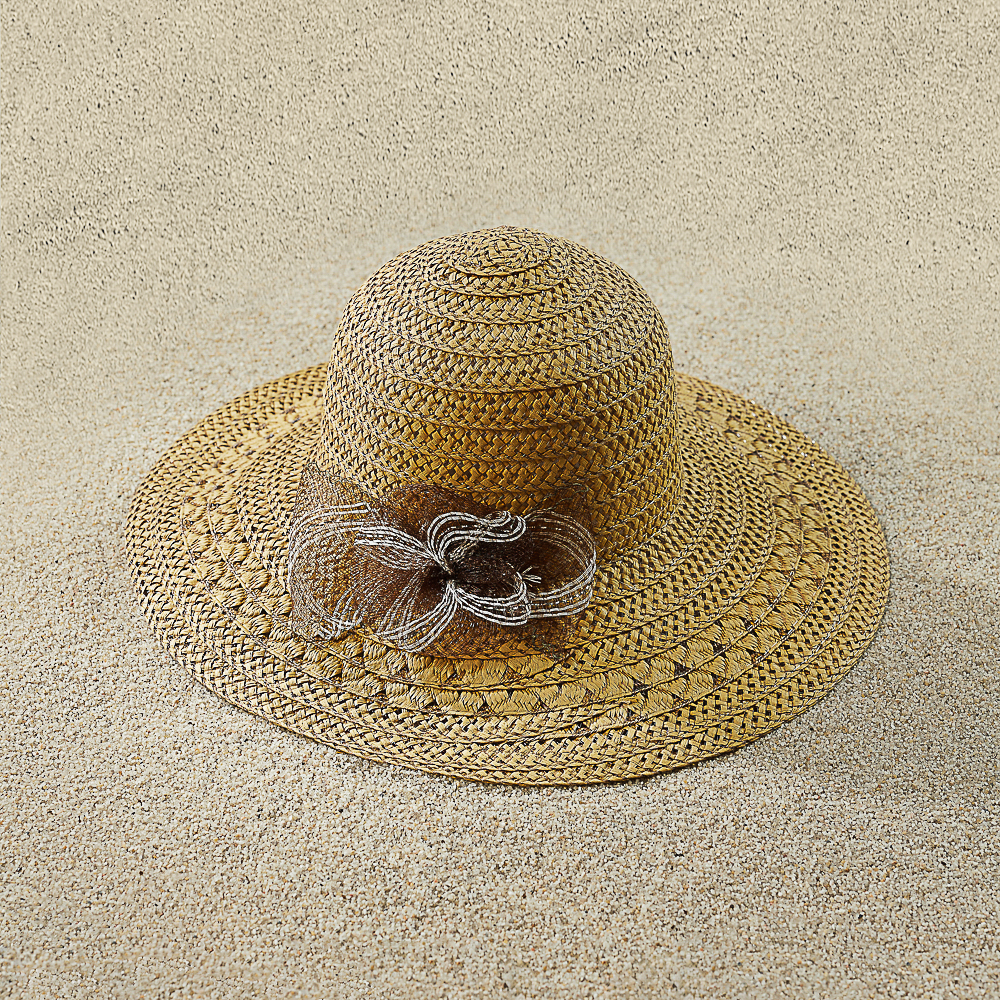 GALANTE Шляпка женская дачная с декором, р-р 56, 100% целлюлоза, 3 цвета, арт.№ 314-014