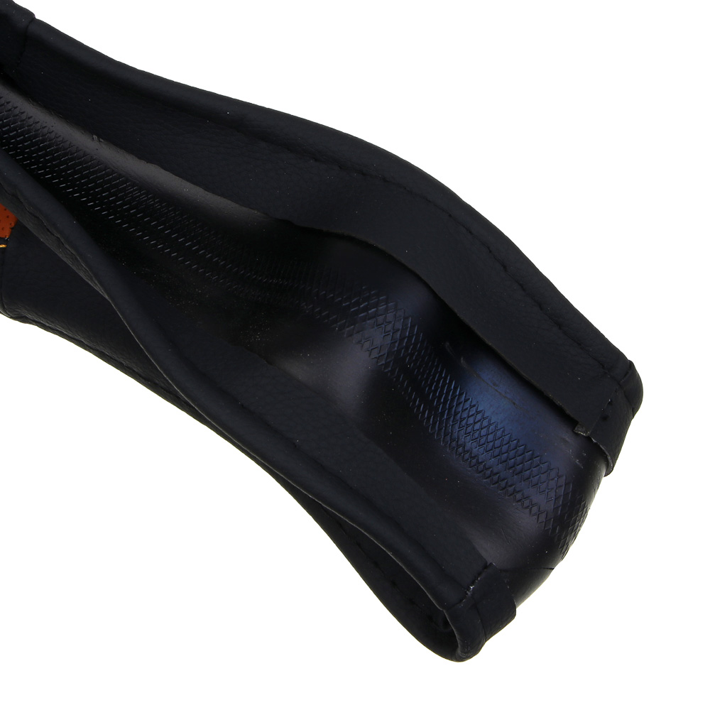 ЕРМАК Оплетка на руль, полиуретан(PU), размер 38 см, перфорированная вставка, черно-коричневый, арт.№ 708-141