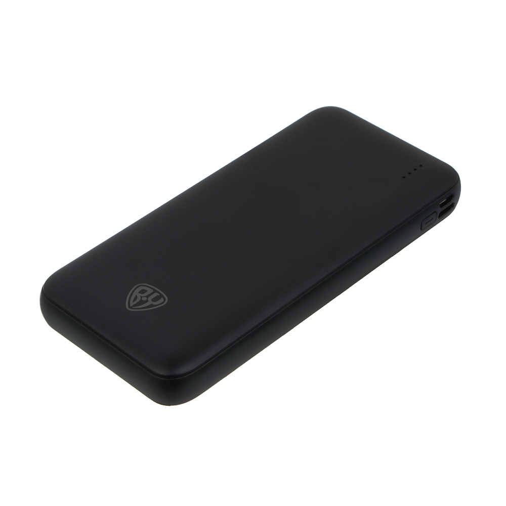 Аккумулятор мобильный BY 10000мАч, встроенные кабели, 10W, 2A, пластик, черный, арт.№ 031-166