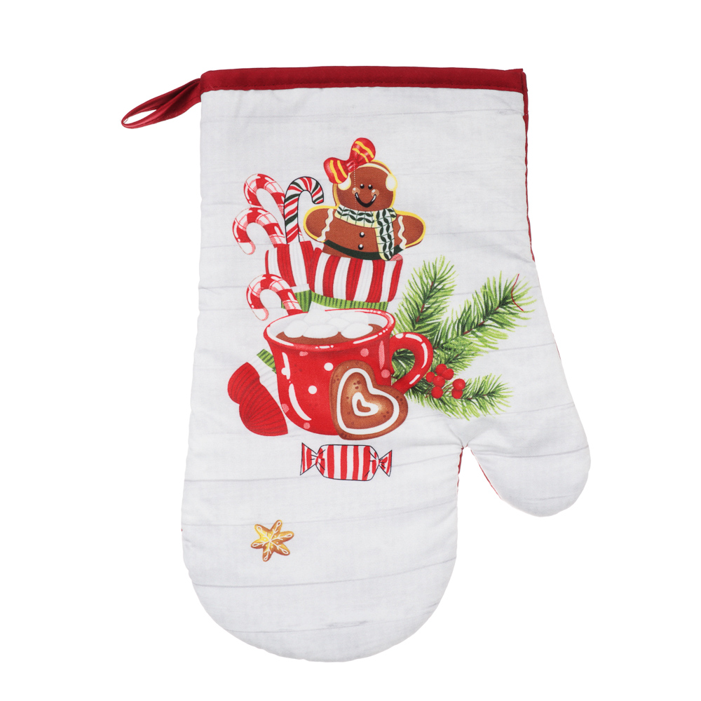 PROVANCE Имбирный пряник Прихватка-варежка, 100% полиэстер, 27см, арт.№ 492-184