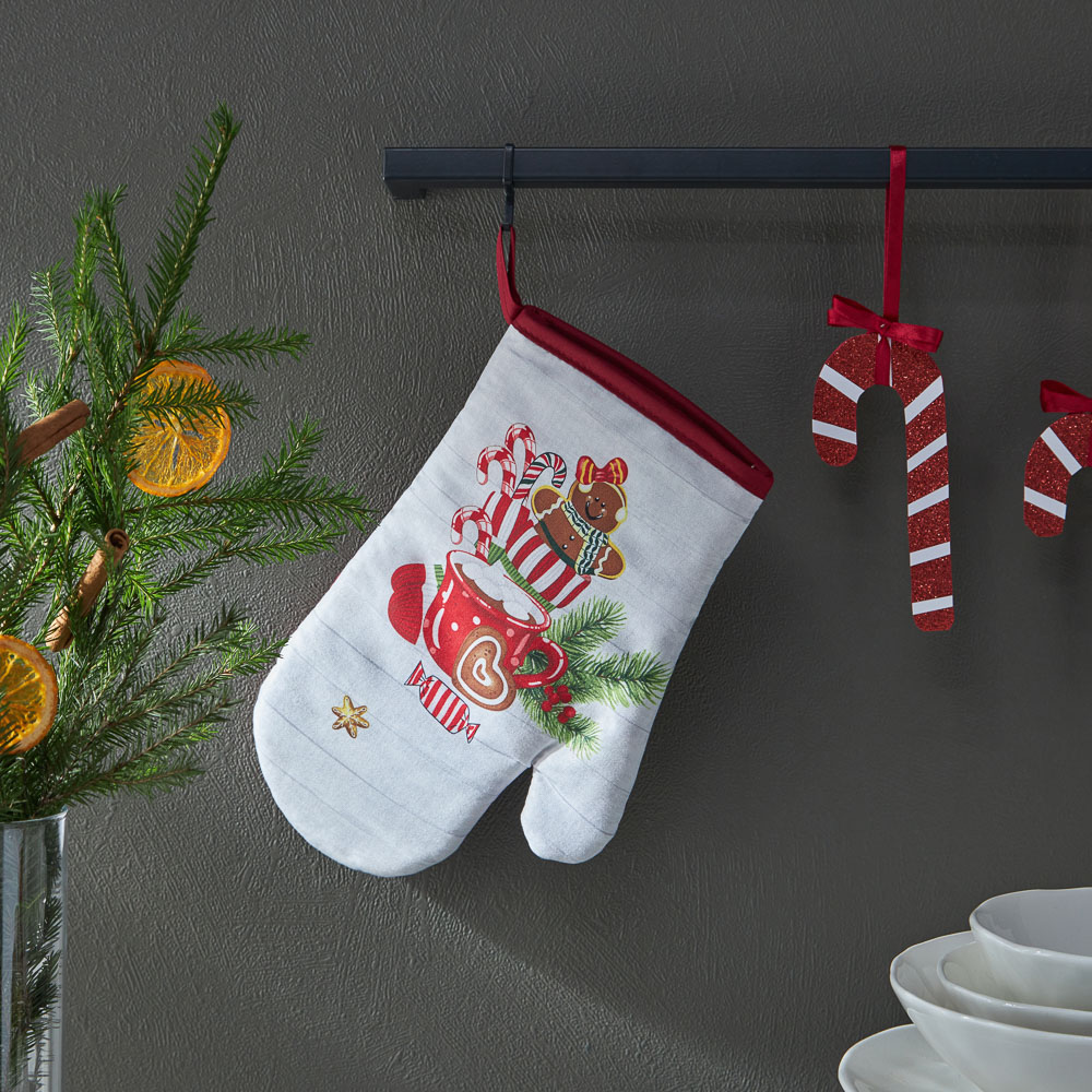 PROVANCE Имбирный пряник Прихватка-варежка, 100% полиэстер, 27см, арт.№ 492-184