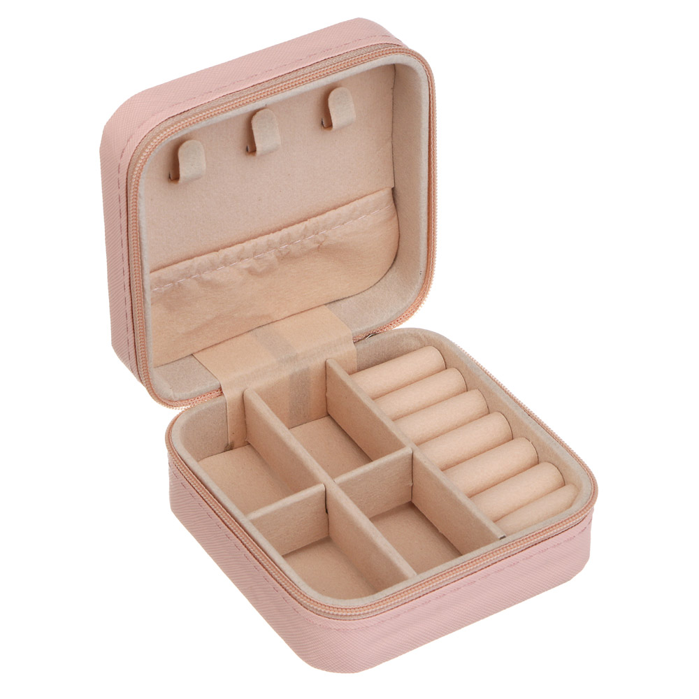 Шкатулка для украшений, 9,5x9,5x5 см, ПВХ, 5 цветов, арт.№ 504-958