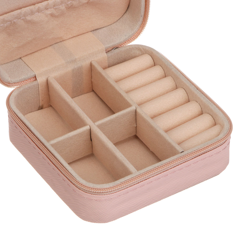 Шкатулка для украшений, 9,5x9,5x5 см, ПВХ, 5 цветов, арт.№ 504-958