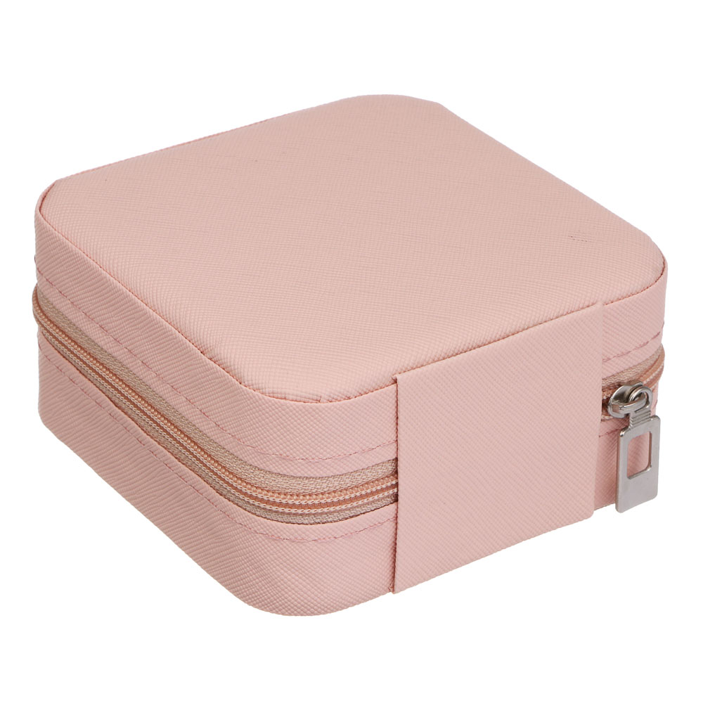 Шкатулка для украшений, 9,5x9,5x5 см, ПВХ, 5 цветов, арт.№ 504-958