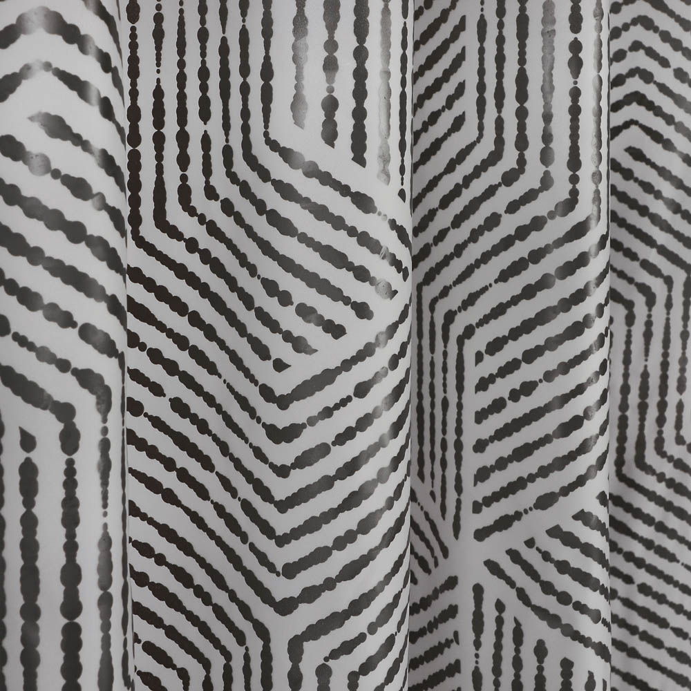 Штора для ванной 180x180см FARY, белый/чёрный, ПЕВА, SWC-55-15, арт.№ 461-660