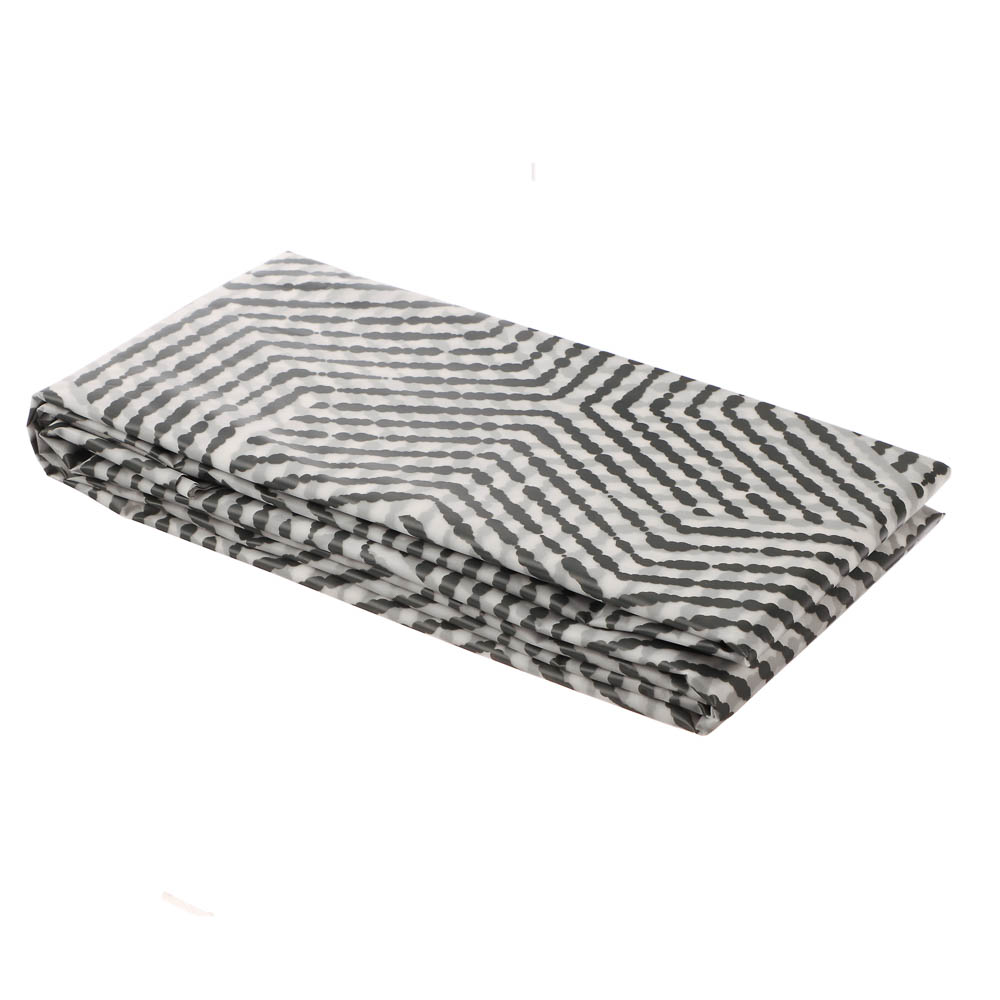 Штора для ванной 180x180см FARY, белый/чёрный, ПЕВА, SWC-55-15, арт.№ 461-660