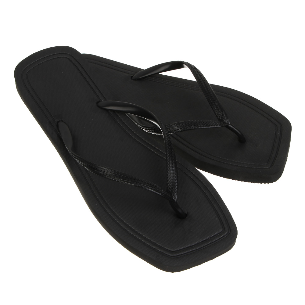 Сланцы пляжные, размер 42-43, ЭВА, черные, #1, арт.№ 299-322