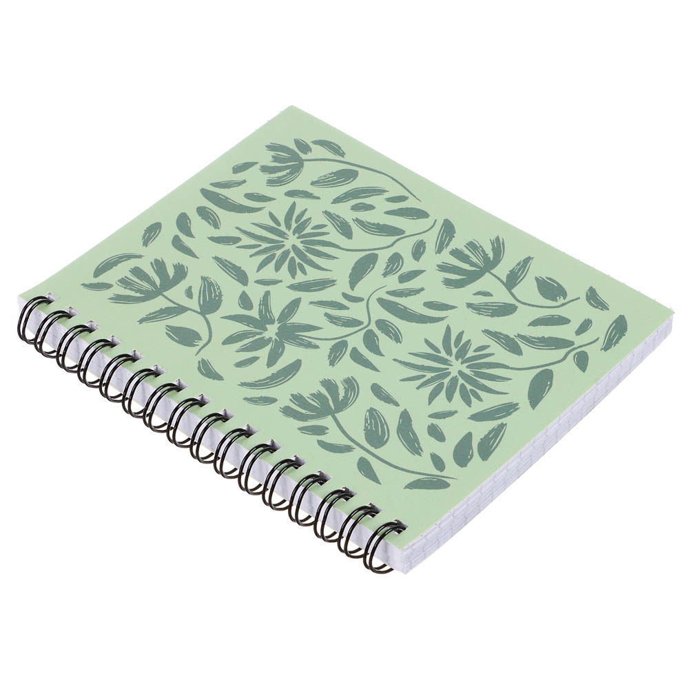 Блокнот "Botanica", 105х140 мм, 80л, клетка, мягкий переплет, спираль, в ассортим., арт.№ 540-021