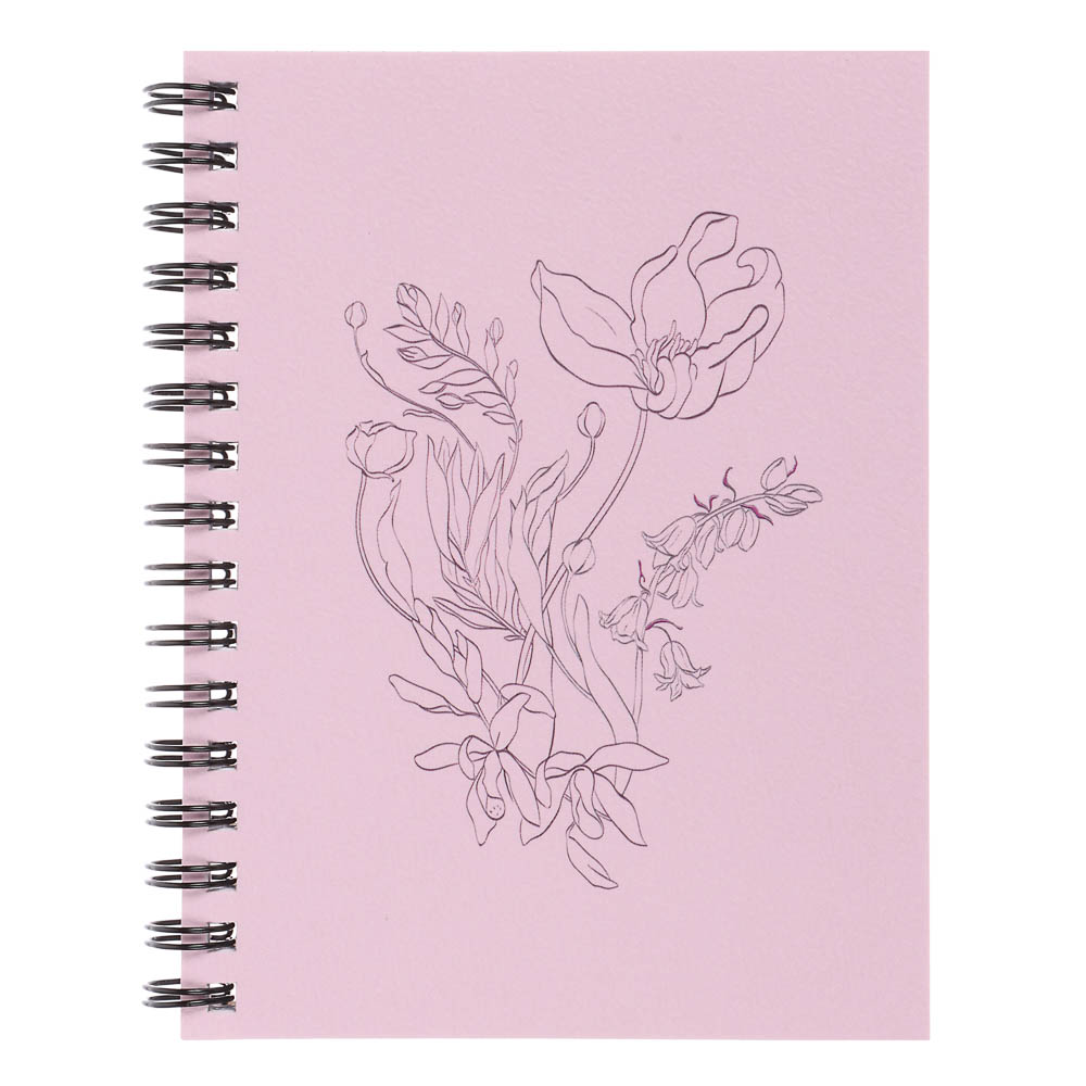 Блокнот "Botanica", 105х140 мм, 80л, клетка, мягкий переплет, спираль, в ассортим., арт.№ 540-021