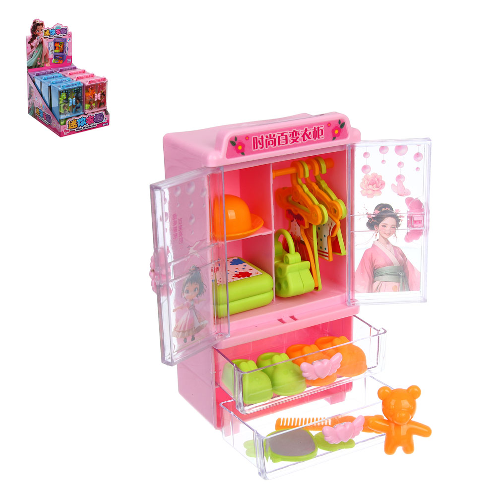 Мебель для кукол с гардеробом, PP, ABS, тм ИГРОЛЕНД, арт.№ 278-143