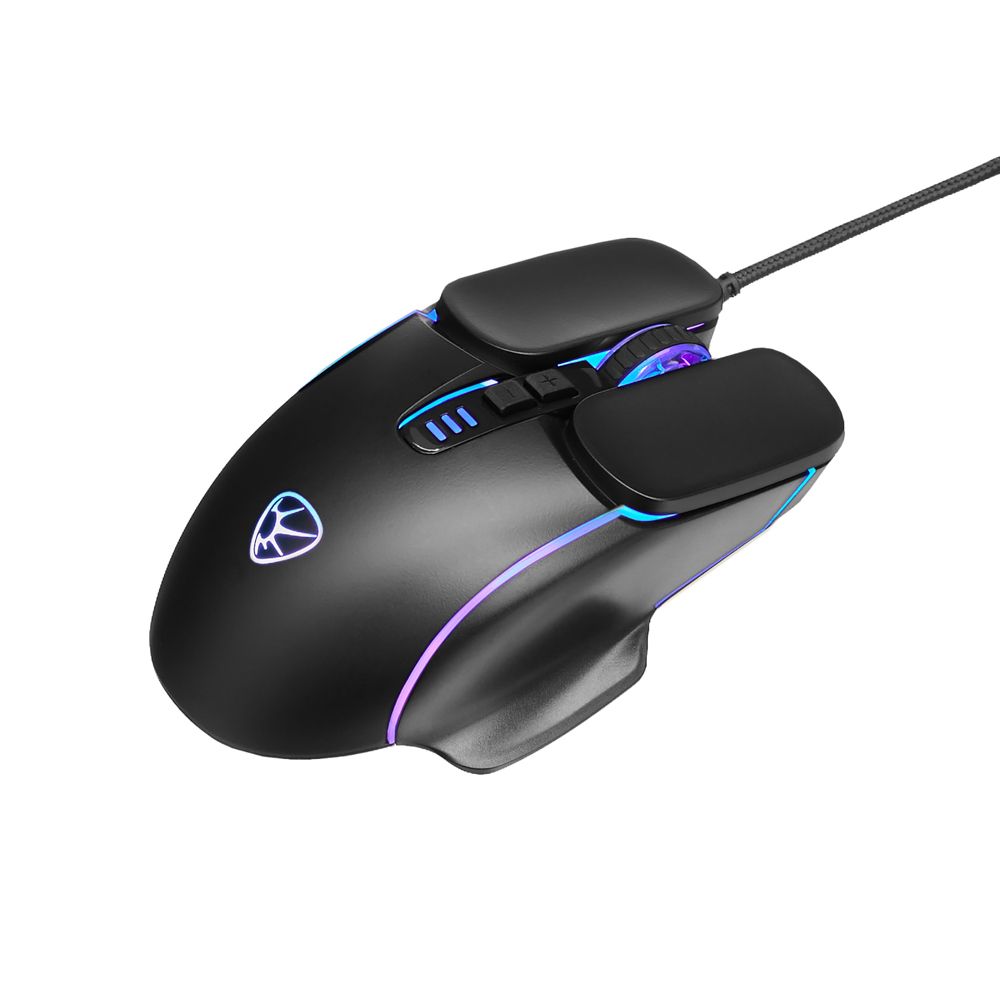 BY Игровая мышь проводная Mortar 7000dpi,7D,A725F,RGB,220см, арт.№ 405-053