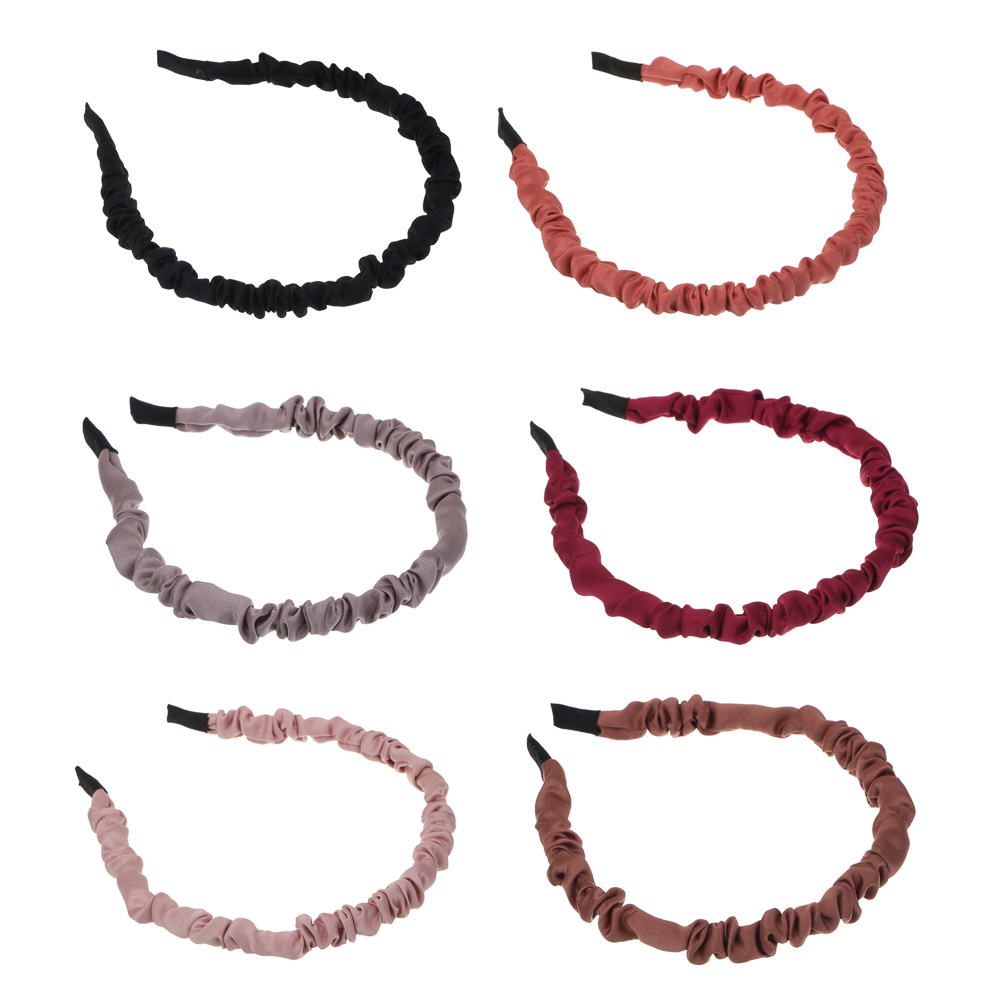 ЮНИLOOK Ободок для волос, 1см, ABS, полиэстер, 6 цветов, ACS-68, арт.№ 323-014