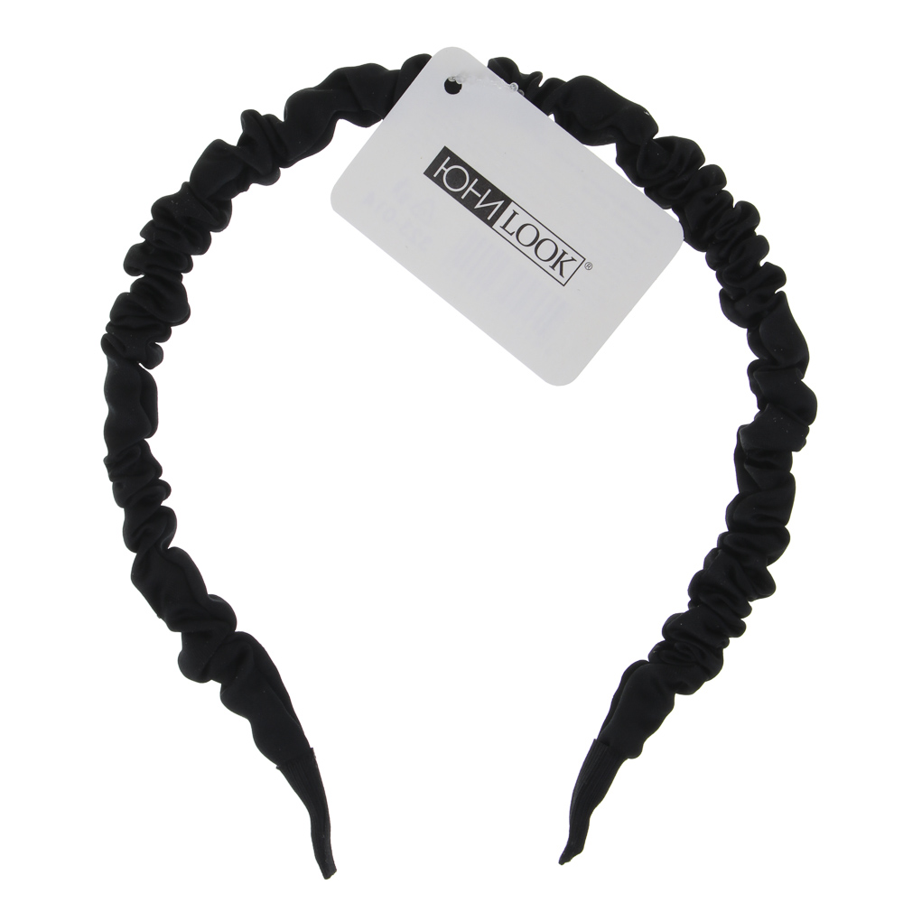 ЮНИLOOK Ободок для волос, 1см, ABS, полиэстер, 6 цветов, ACS-68, арт.№ 323-014