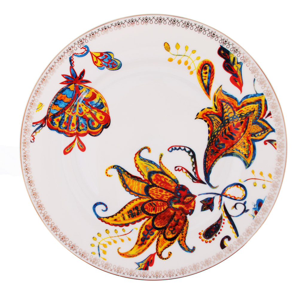 BY COLLECTION Флёр Тарелка десертная, 20,5см, костяной фарфор, арт.№ 802-155