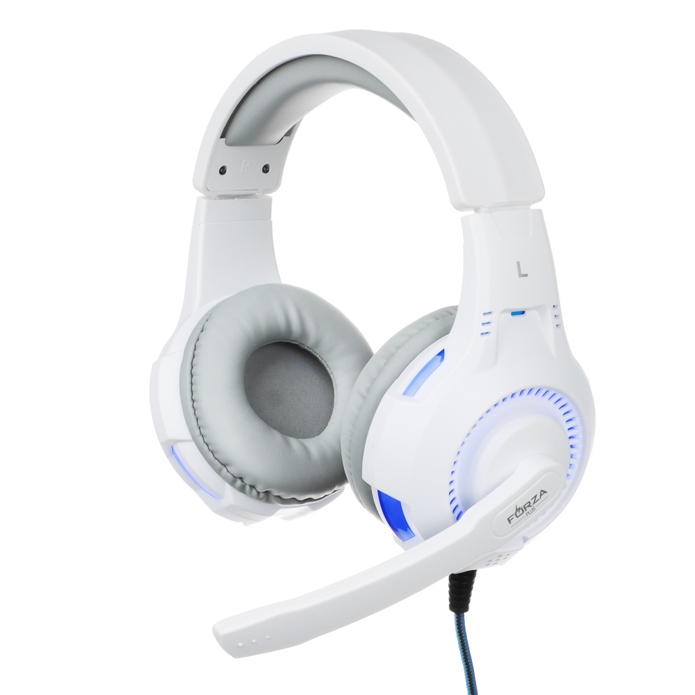 Наушники проводные накладные FORZA Gaming, Игровые, динамик 40мм, кабель 200см, пластик, металл, арт.№ 443-031