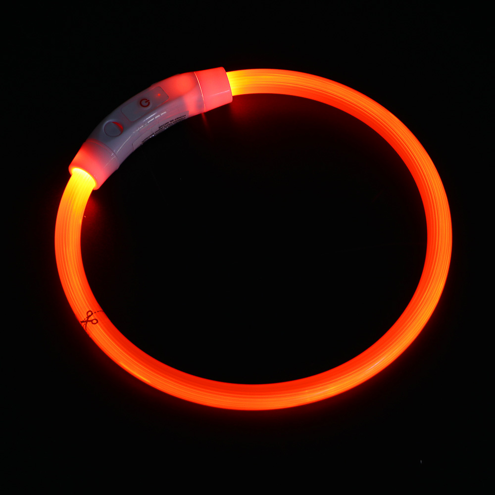 VETTA Ошейник светящийся с USB зарядкой, поливинилхлорид, ABS пластик, 52,5 см, арт.№ 273-457