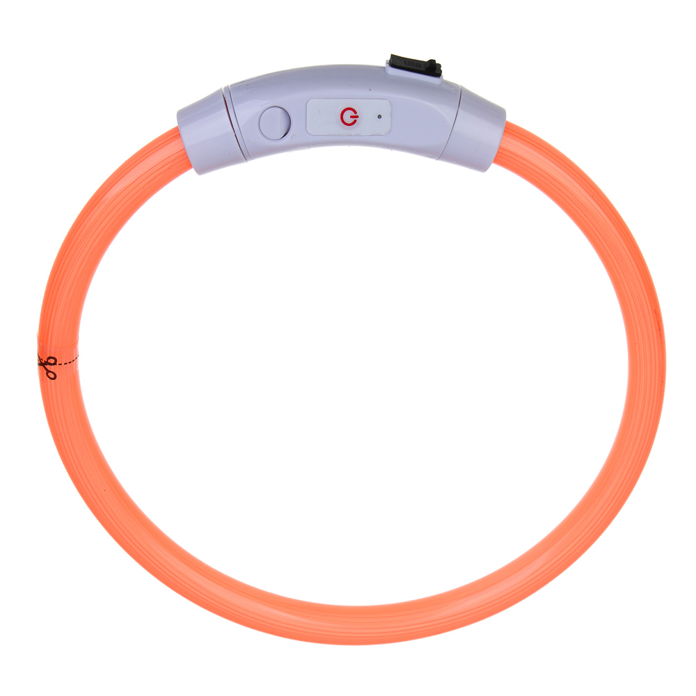 VETTA Ошейник светящийся с USB зарядкой, поливинилхлорид, ABS пластик, 52,5 см, арт.№ 273-457