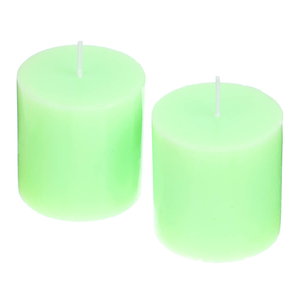 LADECOR Набор свечей, 2 шт, 5x5 см, парафин, 6 цветов, арт.№ 508-849