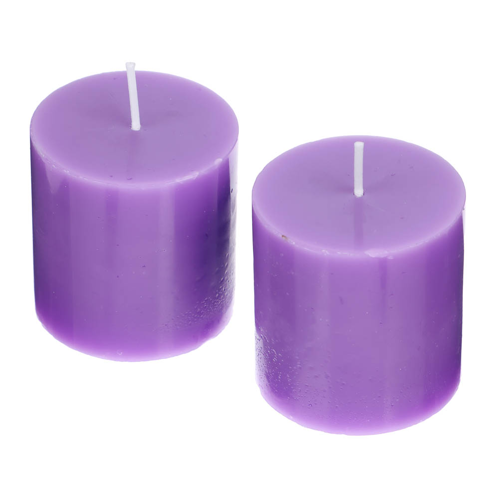 LADECOR Набор свечей, 2 шт, 5x5 см, парафин, 6 цветов, арт.№ 508-849