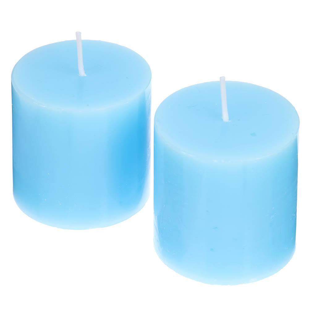 LADECOR Набор свечей, 2 шт, 5x5 см, парафин, 6 цветов, арт.№ 508-849