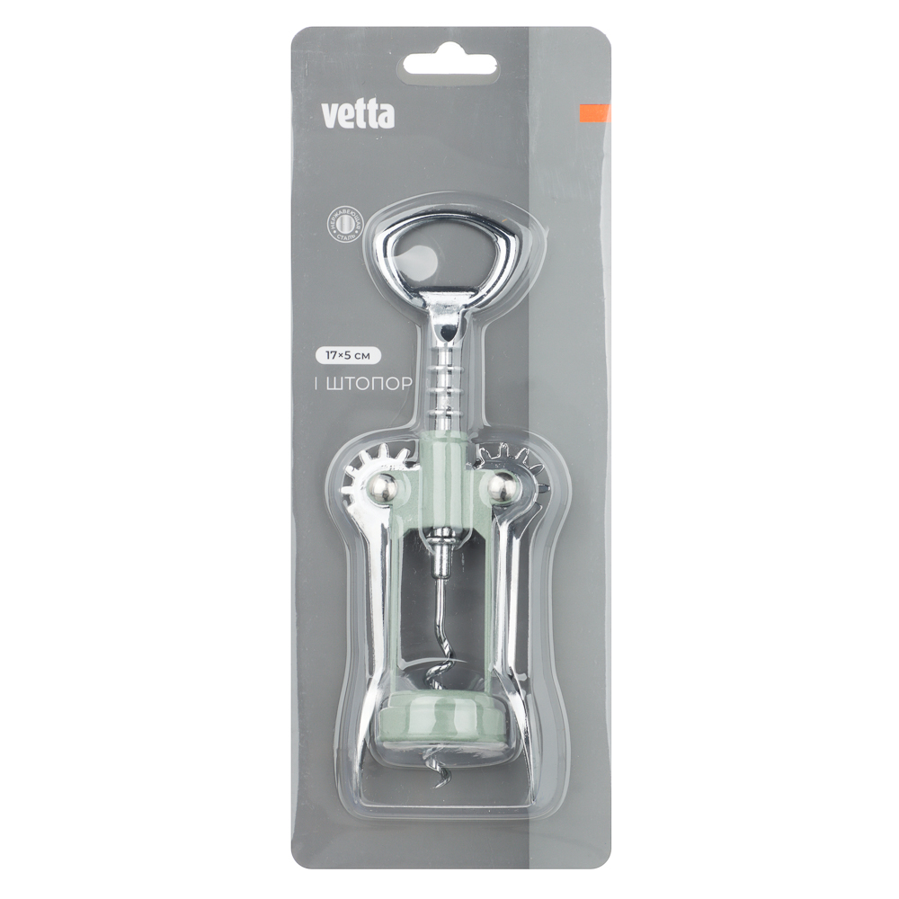 VETTA Штопор 17х5см, нерж.сталь, арт.№ 884-917