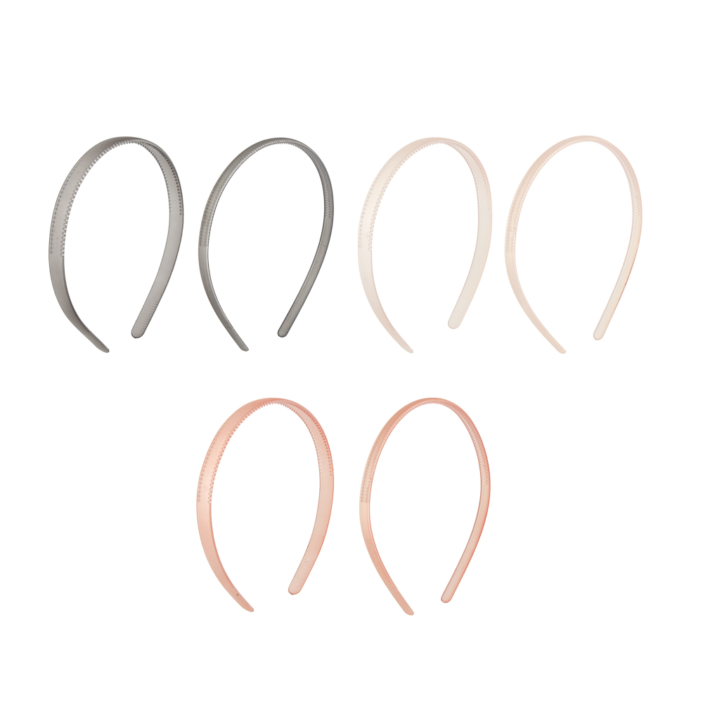 Ободок полупрозрачный матовый ЮНИLOOK, 2 формы, пластик, арт.№ 323-301