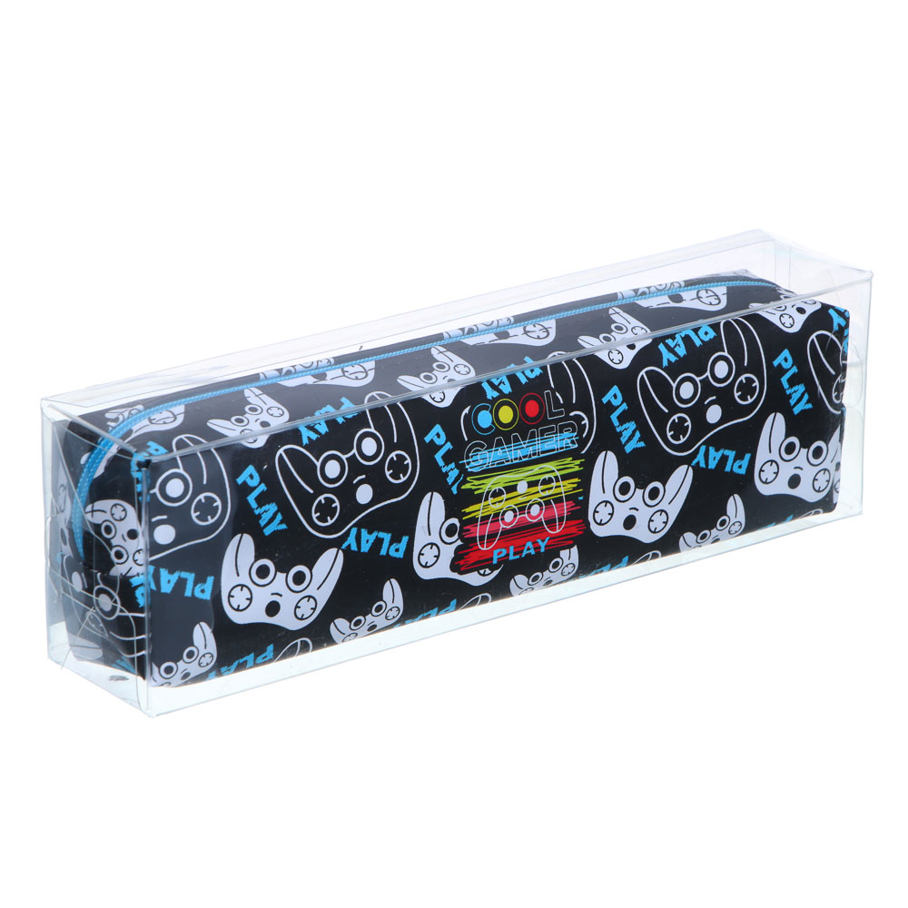 КУЛ ГЕЙМЕР Пенал прямоугольный, 20,5Х6Х4см, искусственная кожа с печатью, ПВХ бокс, арт.№ 238-372