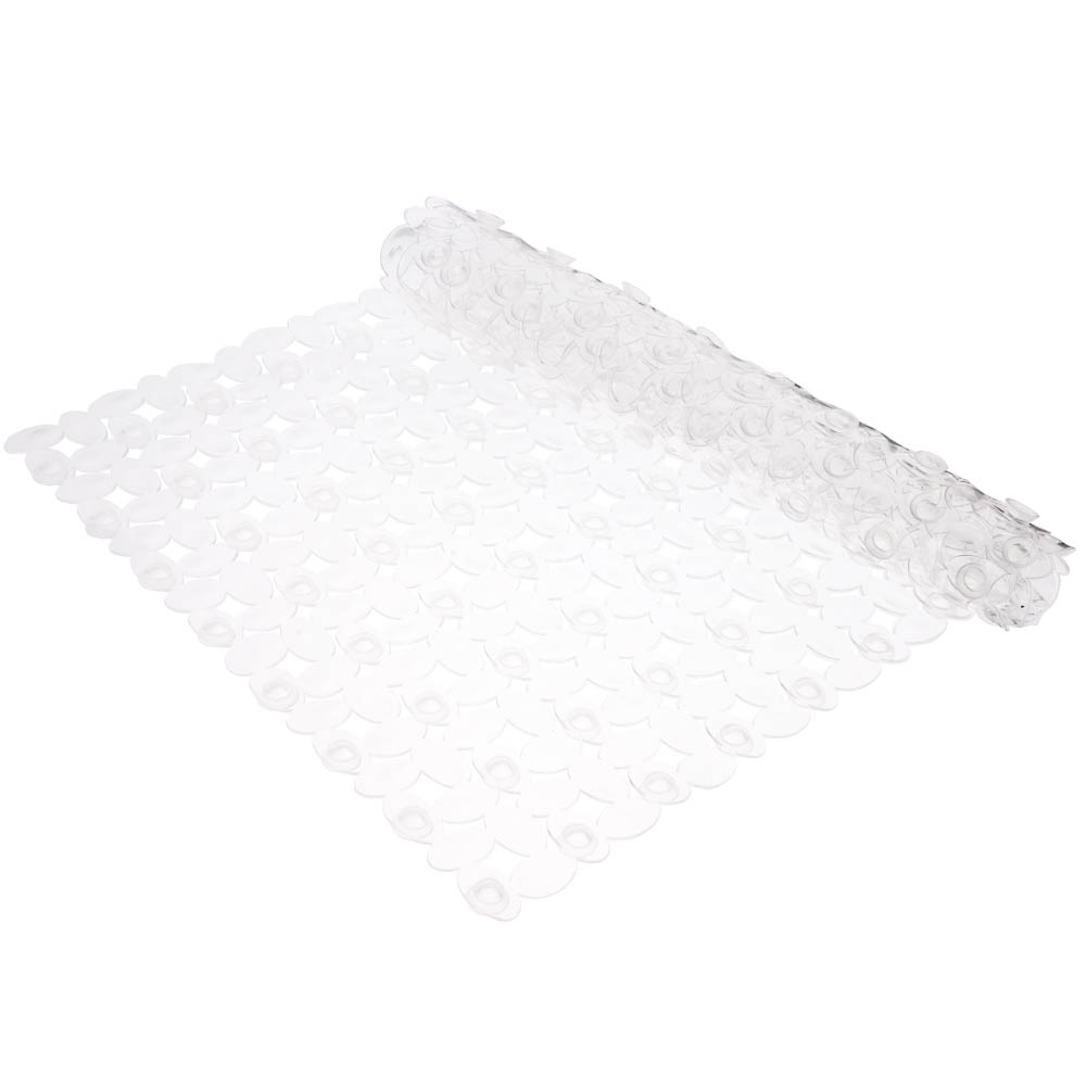 Коврик противоскользящий в ванную "Мозайка" 67см*38см, прозрачный, арт.№ 403-113