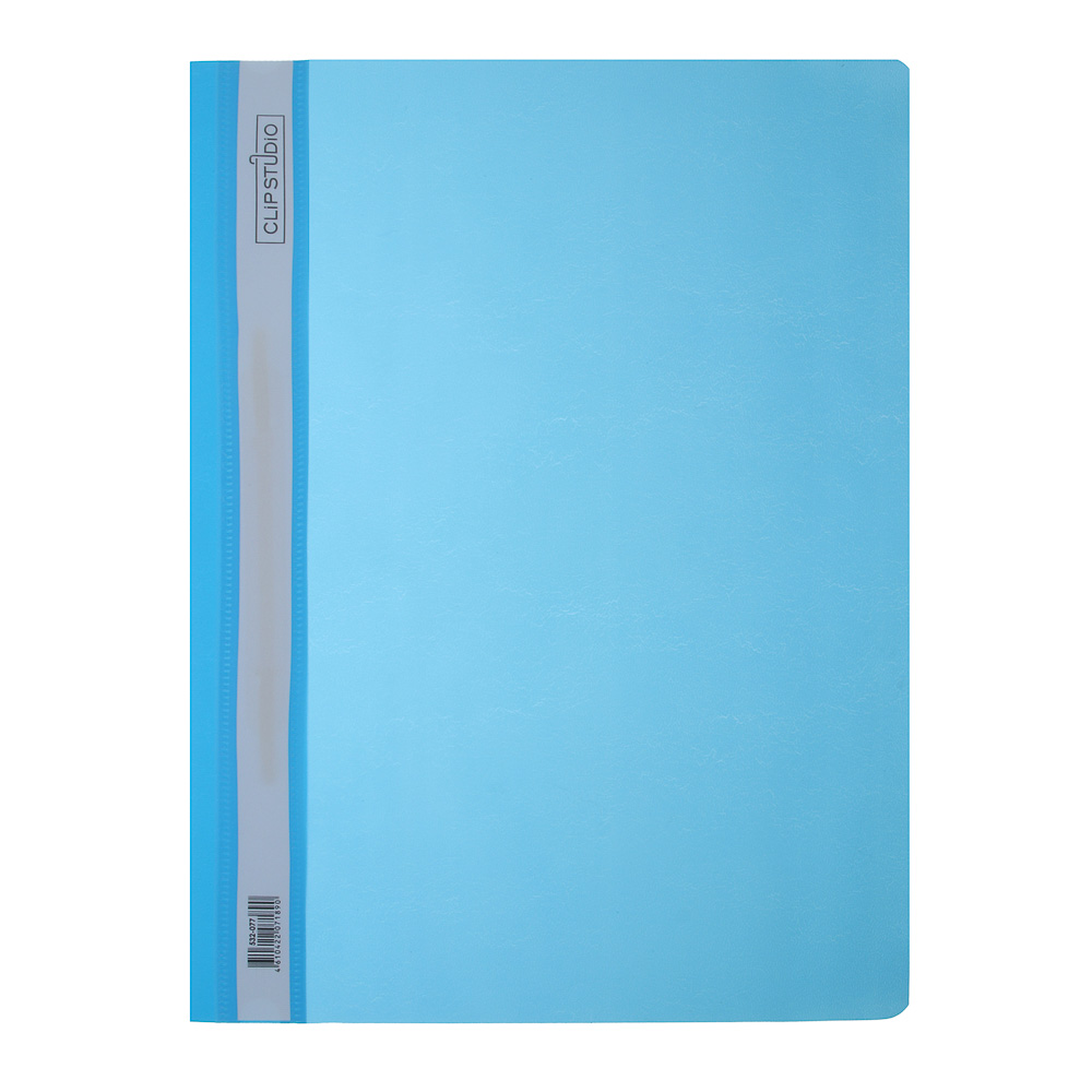 Папка-скоросшиватель ClipStudio A4, 0,1-0.12мм, ассорти 4 цвета, пластик, арт.№ 532-077