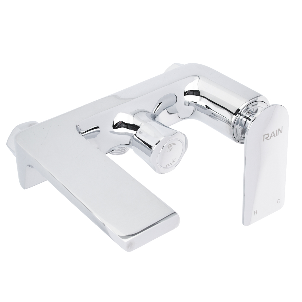 RAIN Смеситель для ванны Малахит, однорычажный, кор излив, карт. 35мм, латунь, хром, арт.№ 561-295