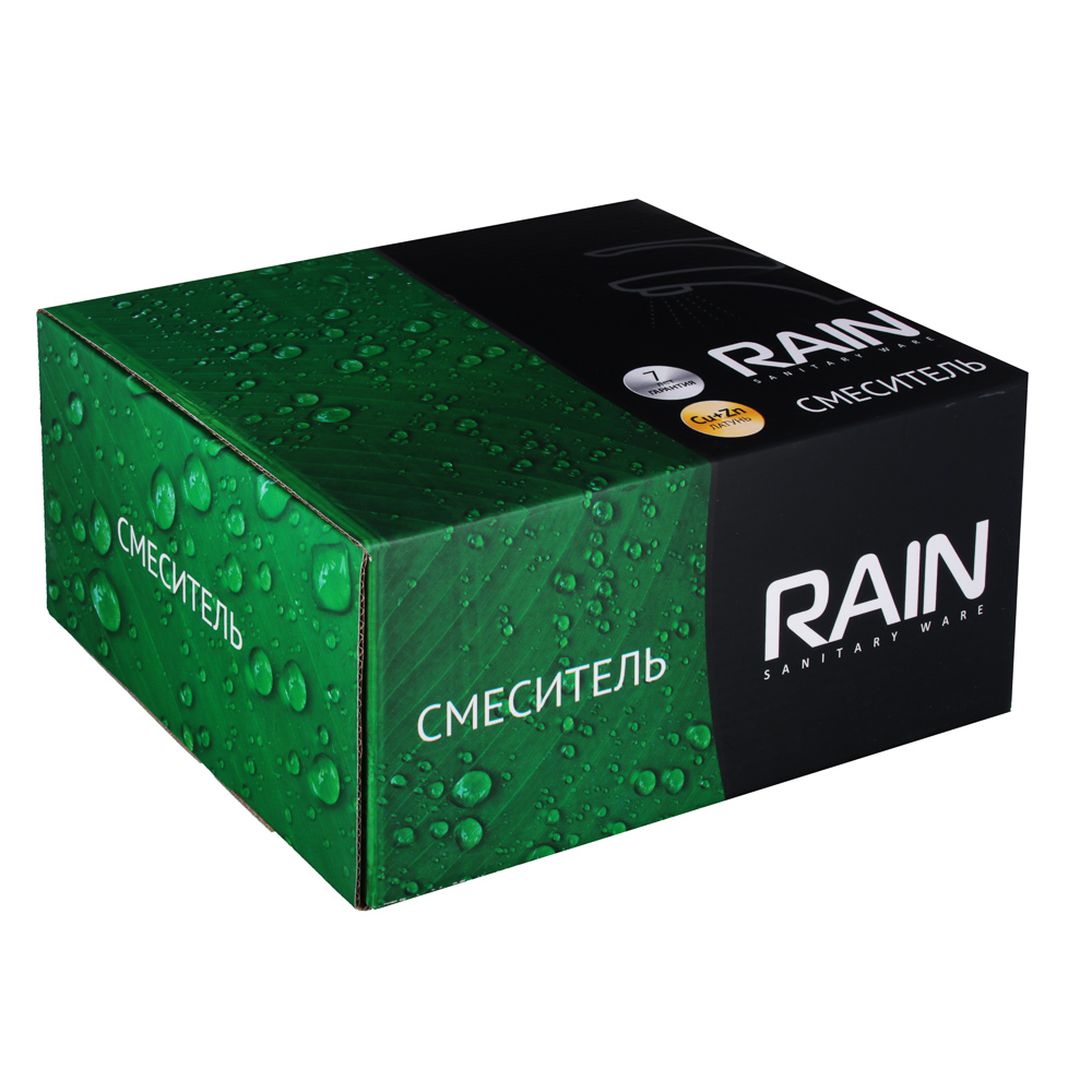 RAIN Смеситель для ванны Малахит, однорычажный, кор излив, карт. 35мм, латунь, хром, арт.№ 561-295