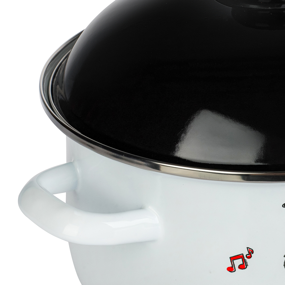 VETTA Хвостатые друзья Кастрюля эмалированная, 24см, 5,0л, индукция, арт.№ 894-543