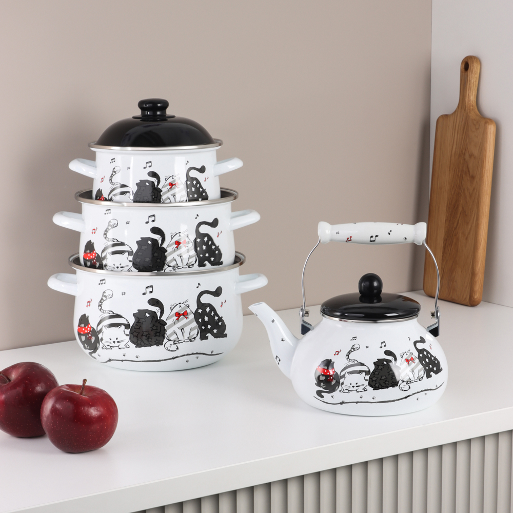 VETTA Хвостатые друзья Чайник эмалированный 2,5л, индукция, арт.№ 894-544