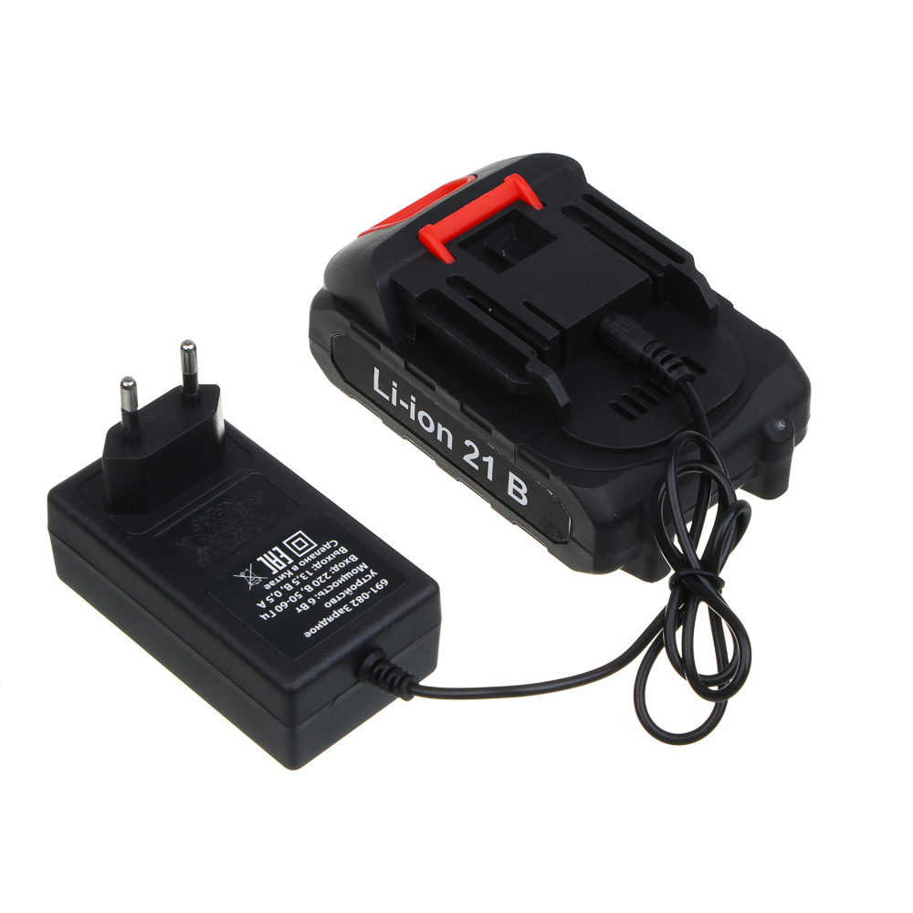 ЕРМАК Сучкорез на АКБ, бесщеточный, 21В, 1,5А Li-ion (1шт), з/у, мах.тол.реза 25мм, пласт.кейс (ONE), арт.№ 691-082