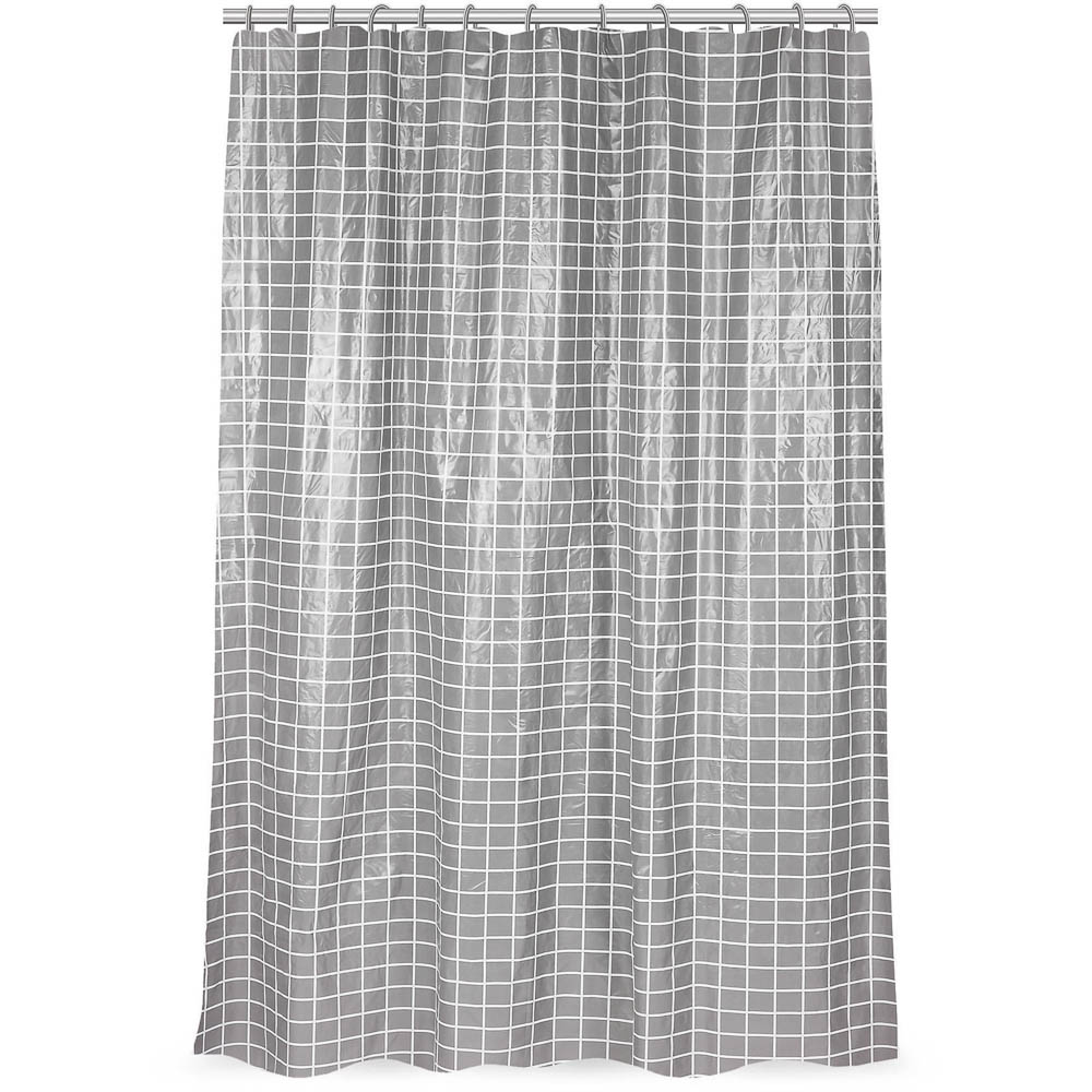 Шторка для ванной тм VETTA Квадро, ПЕВА 60г/м2, 180x200см, серый цвет, арт.№ 461-650