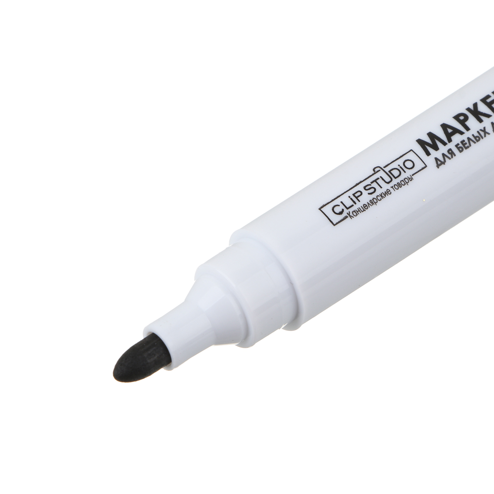 Маркер для белых досок ClipStudio черный, пулевидный, 5мм, арт.№ 613-076