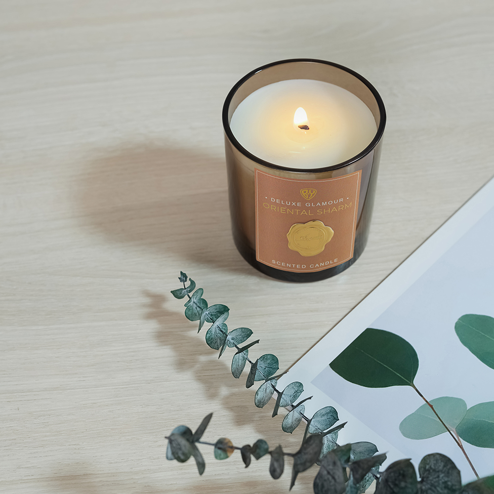 BY Свеча ароматизированная Deluxe Glamour, 200гр., Oriental Sharm, арт.№ 412-227