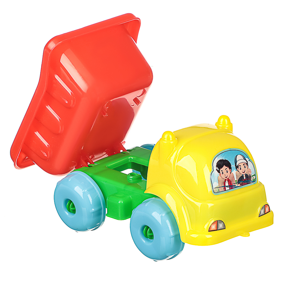 ИГРОЛЕНД Машинка игрушечная в сетке, пластик, 8x14,8x7,5 см, 4 дизайна, для детей 3+, арт.№ 292-458