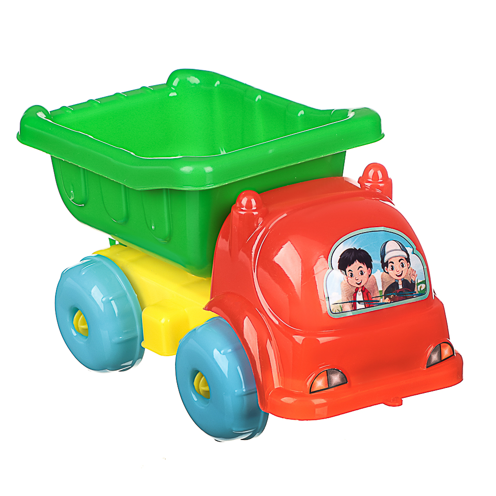 ИГРОЛЕНД Машинка игрушечная в сетке, пластик, 8x14,8x7,5 см, 4 дизайна, для детей 3+, арт.№ 292-458