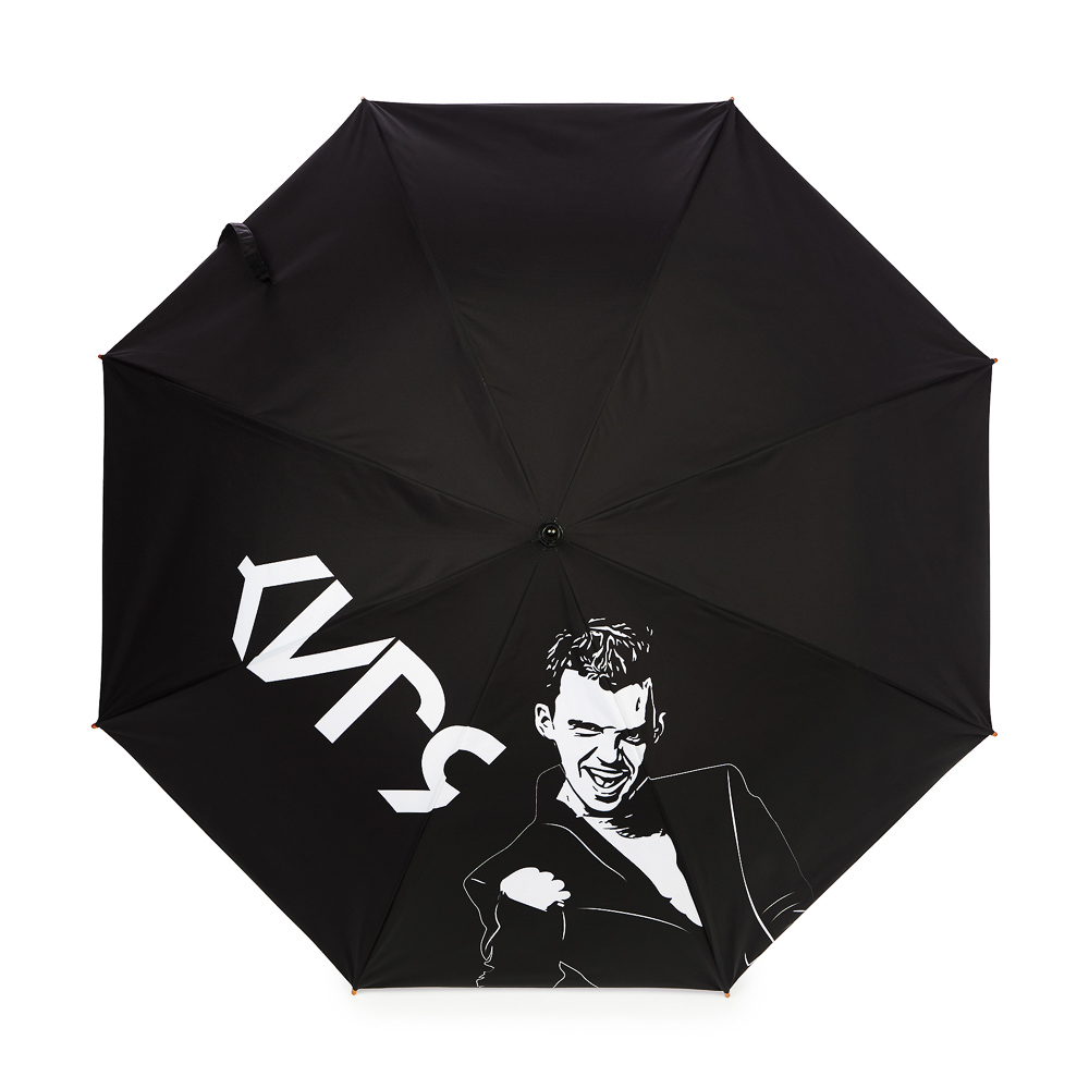 Зонт-трость "КИРЯ" универсальный, сплав, дерево, дюспо, длина 100 см, 8 спиц, 2 дизайна, арт.№ 006-003