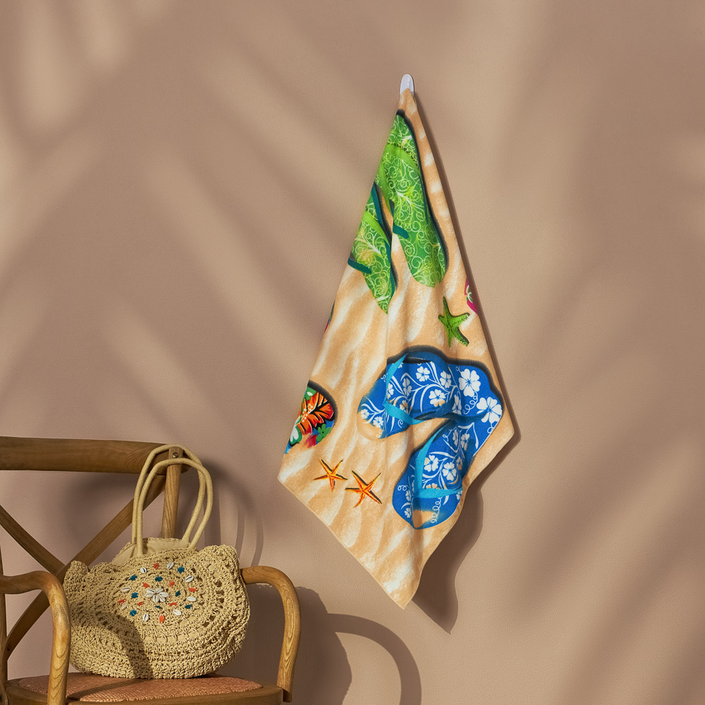 PROVANCE Саммер Полотенце пляжное 70х140см, 100% полиэстер, песочный пляж, арт.№ 496-041