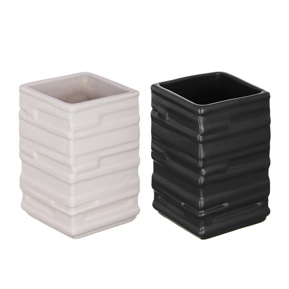 BY Стакан для зубных щеток и пасты "Сканди", керамика, 2 цвета, арт.№ 463-145