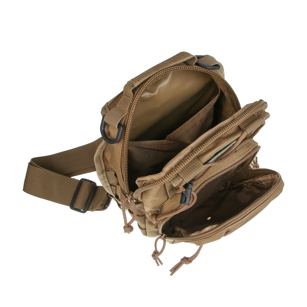 Сумка тактическая наплечная тм РУССО ТУРИСТО, 44,5х22х9 см, нейлон, арт.№ 118-233