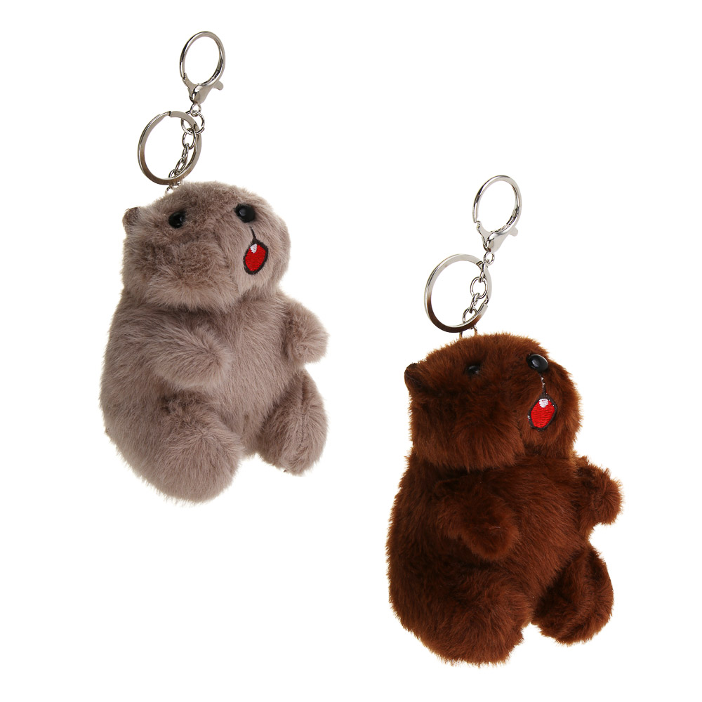 ИГРОЛЕНД Игрушка мягкая "Орущий суслик" с подвесом, 12 см, звук, 3xLR44, полиэстер, 2 дизайна, арт.№ 264-481