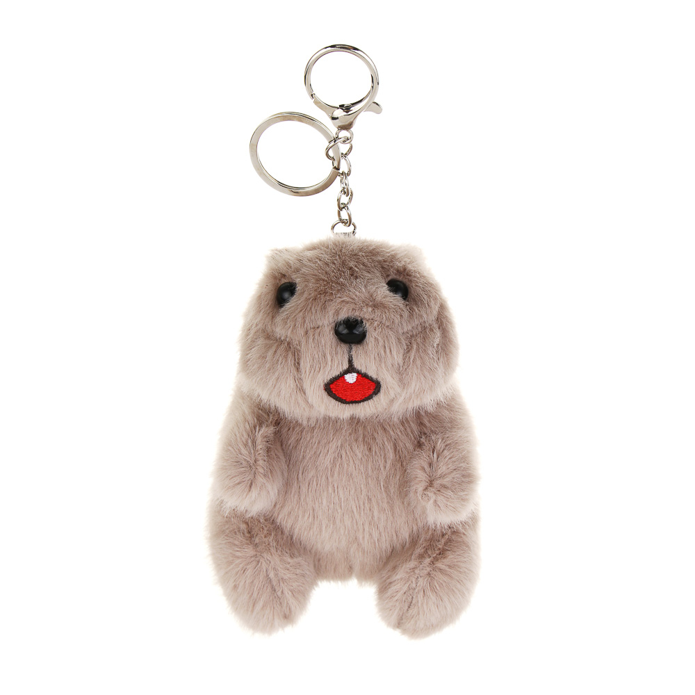 ИГРОЛЕНД Игрушка мягкая "Орущий суслик" с подвесом, 12 см, звук, 3xLR44, полиэстер, 2 дизайна, арт.№ 264-481