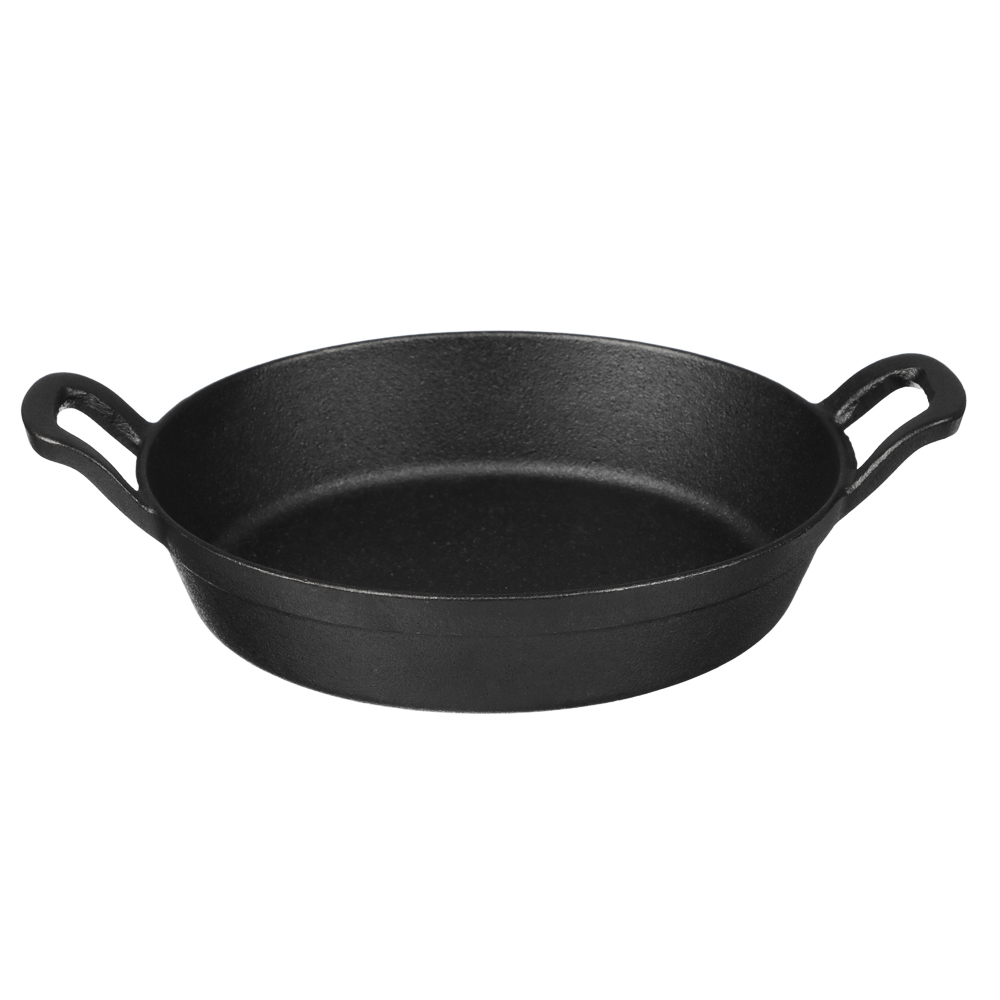 SATOSHI Сковорода мини на подставке из бамбука чугун, круглая, 18см, индукция, арт.№ 808-041