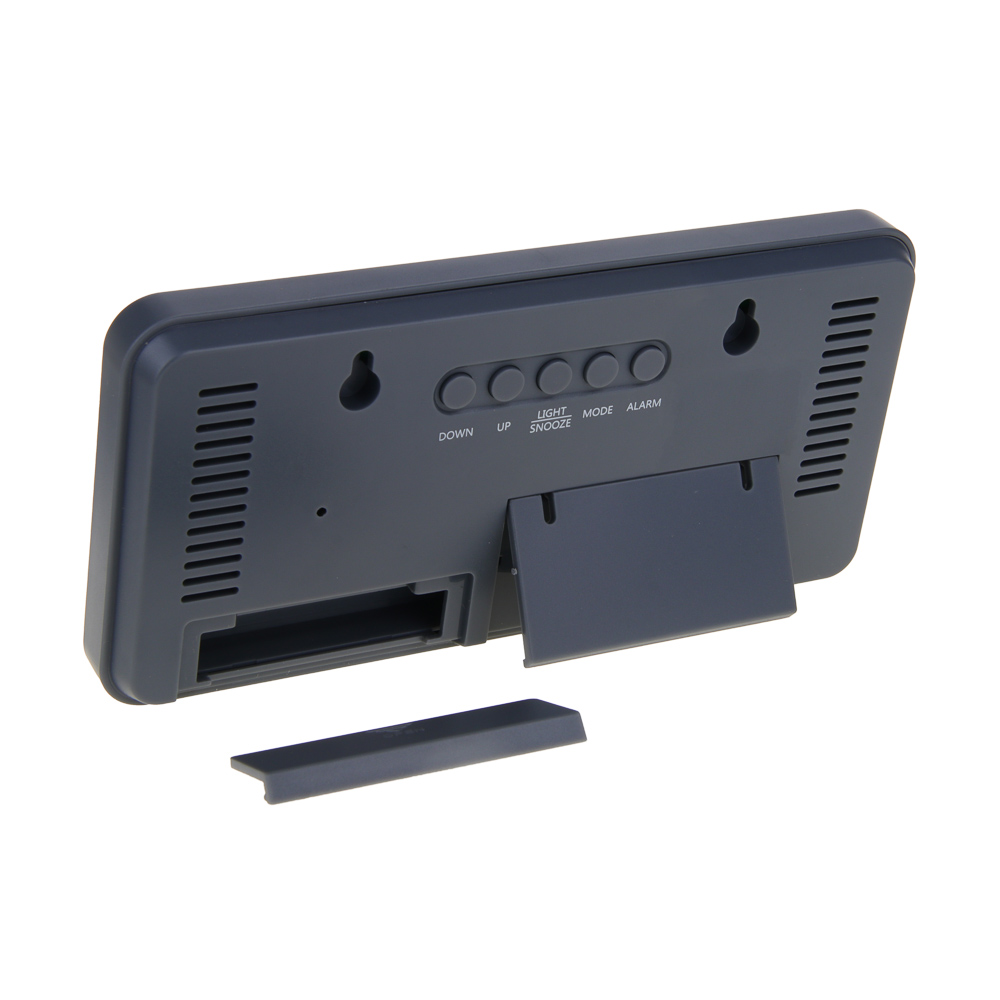 LADECOR CHRONO Будильник электронный, 16,5x1,5x8 см, АВС пластик, 3xAАA, оправа цвет серебро, арт.№ 529-308