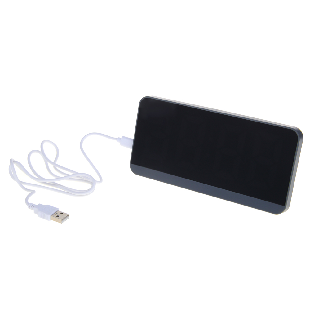 LADECOR CHRONO Будильник электронный, 16,5x1,5x8 см, АВС пластик, 3xAАA, оправа цвет серебро, арт.№ 529-308