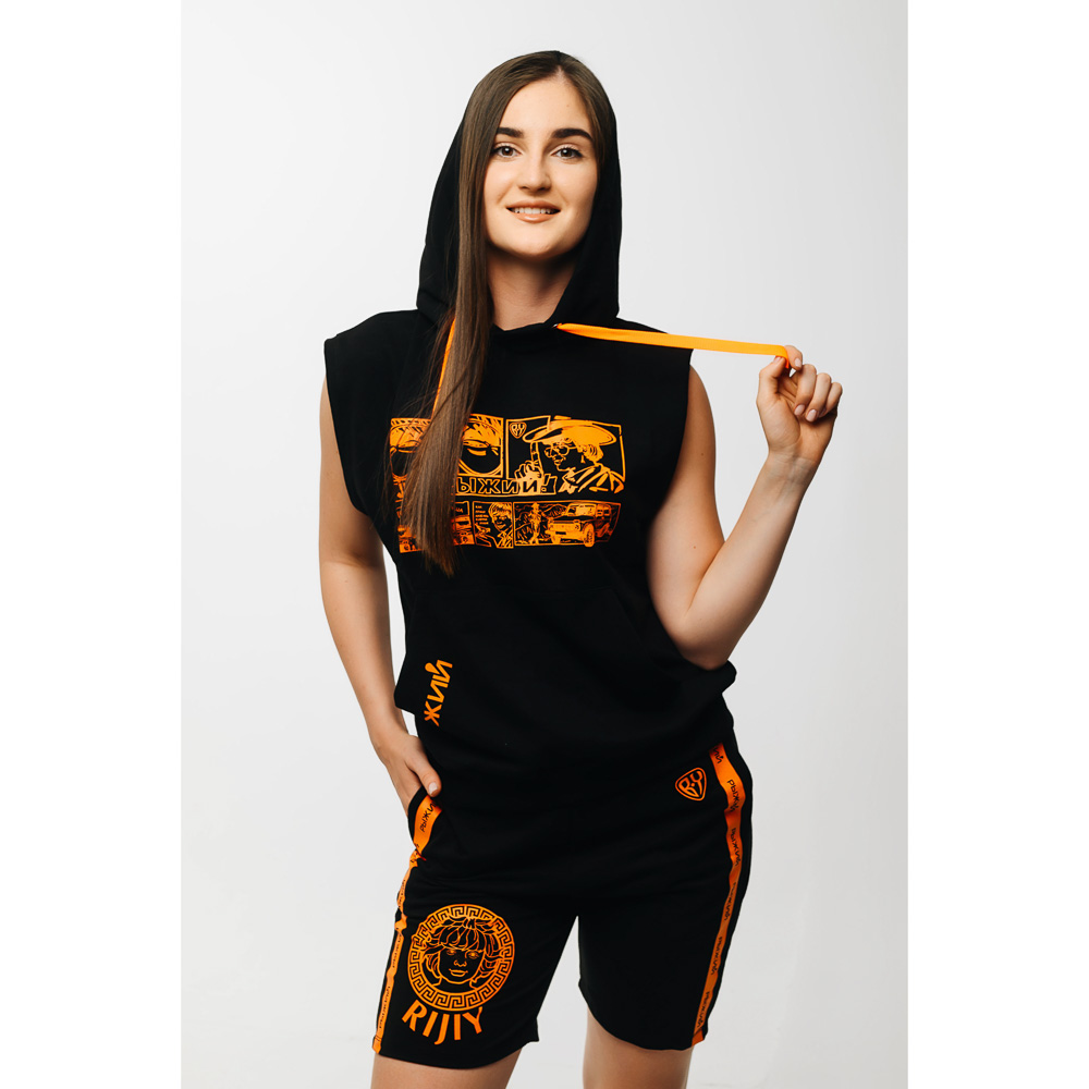 BY Футболка женская без рукава R-Style, хлопок 100%, р-р XS-XL, 3 дизайна, арт.№ 838-073